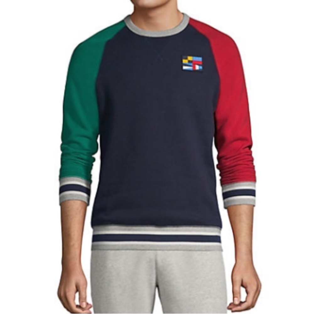 LANDS END SERIOUS SWEATS NAUTICAL SWEATSHIRT